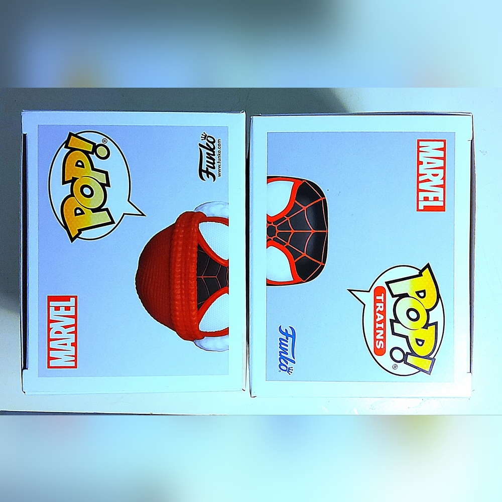 Funko Pop #774 Miles Morales Winter Suit Excl #21 Miles on Subway Train w Cases - Picture 10 of 13